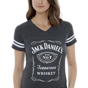 Jack Daniel's Tennessee Whiskey V-Neck Short Sleeve Authentic T-shirt Size Med